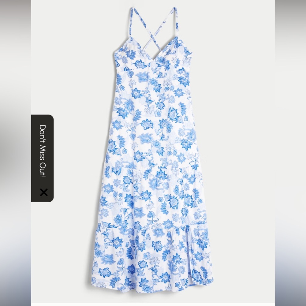 Hollister Blue Floral Maxi Dress